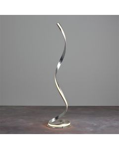 Aria LED Floor Lamp In Silver With White Diffuser
