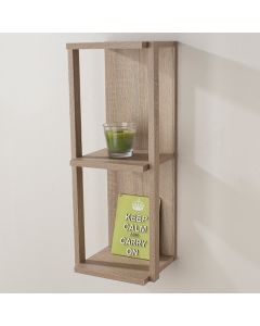 Arran Small Wooden 3 Shelves Narrow Wall Shelf In Oak Effect