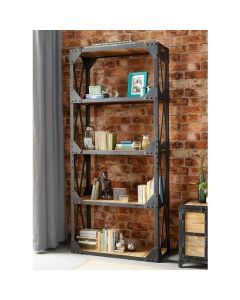 Ascot Large Wooden Bookcase In Reclaimed Wood