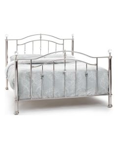 Ashley Metal Small Double Bed In Nickel