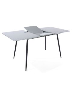 Aspen Extending Rectangular Dining Table In Grey High Gloss