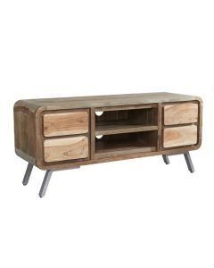 Aspen Large Wooden 4 Drawers TV Stand In Reclaimed Wood