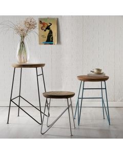 Aspen Large Wooden Set of 3 Side Tables In Reclaimed Wood