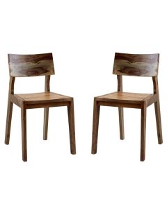 Aspen Oak Wooden Dining Chairs In Pair