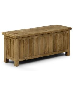 Aspen Wooden Hallway Storage Bench In Reclaimed Pine