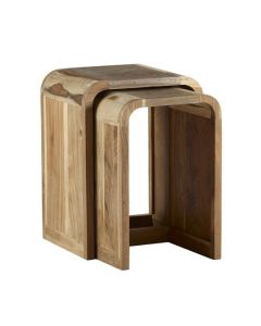 Aspen Wooden Nest Of 2 Tables In Oak