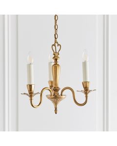 Asquith 3 Lights Ceiling Pendant Light In Solid Brass