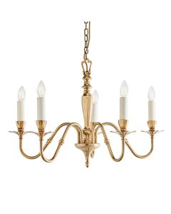 Asquith 5 Lights Ceiling Pendant Light In Solid Brass