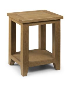 Astoria Square Wooden Lamp Table In Waxed Oak