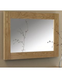 Astoria Wall Mirror In Waxed Oak Wooden Frame