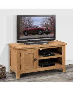 Astoria Wooden 1 Door TV Stand In Waxed Oak