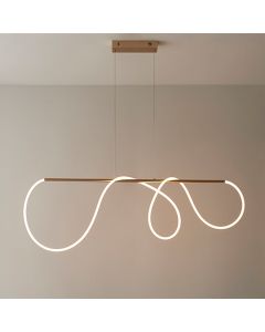 Attalea Linear LED Ceiling Pendant Light In Satin Gold