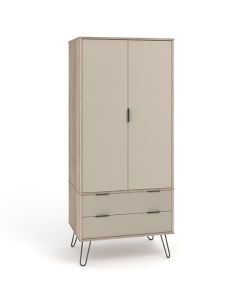 Augusta Wooden 2 Doors And 2 Drawers Wardrobe In Driftwood