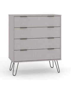 Augusta Wooden Chest Of Drawers With 4 Drawers In Grey