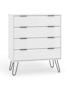 Augusta Wooden Chest Of Drawers With 4 Drawers In White