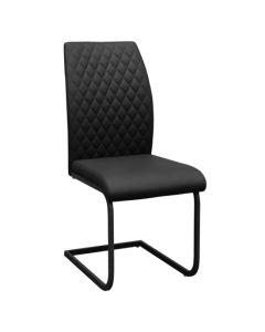 Austin Set Of 4 Faux Leather Dining Chairs In Black