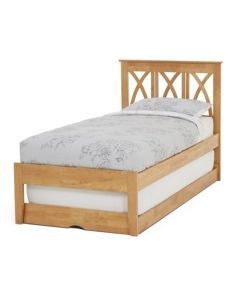 Autumn Wooden Single Bed With Guest Bed In Honey Oak