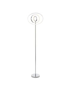 Avali LED 3 Lights Floor Lamp In Chrome And White Diffuser