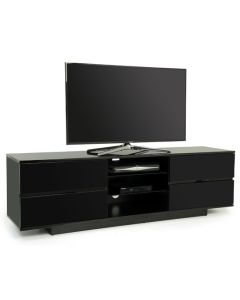 Avitus Ultra Wooden TV Stand In Black High Gloss With 4 Drawers