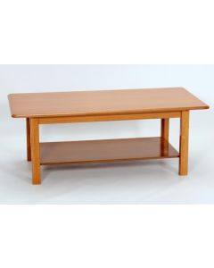 Avon Wooden Coffee Table With Shelf In Golden Oak