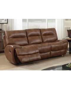 Bailey LeatherGel And PU Recliner 3 Seater Sofa In Tan