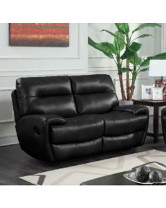 Bailey Recliner LeatherGel And PU 2 Seater Sofa In Black