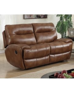 Bailey Recliner LeatherGel And PU 2 Seater Sofa In Tan
