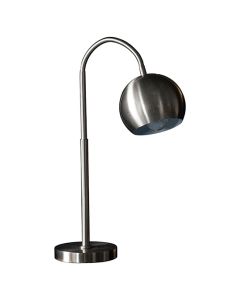 Balin Black Fabric Flex Task Table Lamp In Brushed Chrome