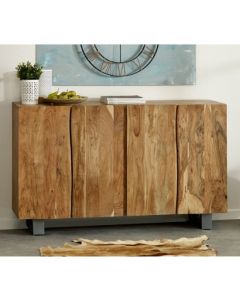 Baltic Large Wooden 4 Doors Sideboard In Oak