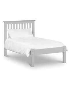 Barcelona Low Foot End Wooden Single Bed In Dove Grey