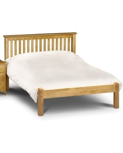 Barcelona Wooden Low Foot End Double Bed In Pine