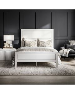 Bay Wooden King Size Bed In White