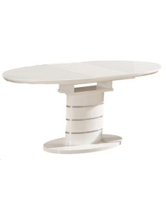 Bearwood Extending Wooden Dining Table In White High Gloss