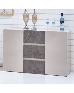 Belarus Wooden Sideboard Cream And Stone High Gloss