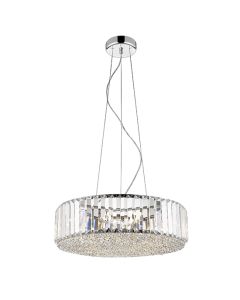 Belgravia 5 Bulbs Decorative Ceiling Pendant Light In Chrome And Clear