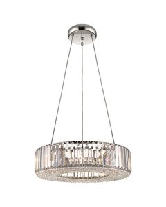 Belgravia 6 Bulbs Decorative Ceiling Pendant Light In Chrome And Clear