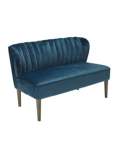 Bella Crushed Velvet 2 Seater Sofa In Blue