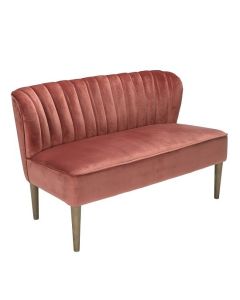 Bella Crushed Velvet 2 Seater Sofa In Pink