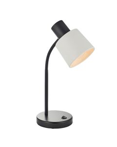 Ben USB Task Table Lamp In Matt Black And White