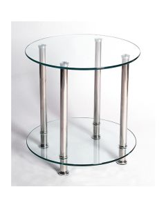 Benton Glass Lamp Table In Clear