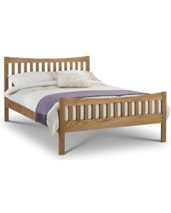 Bergamo Wooden King Size Bed In Oak