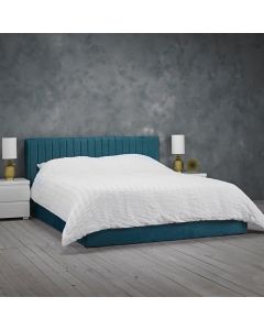 Berlin Velvet Upholstered King Size Bed In Teal