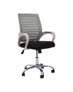 Bilbao Fabric Home And Office Chair In Grey With Grey Armrest