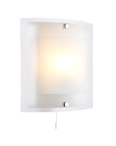 Blake Clear And Frosted Glass Wall Light In Chrome
