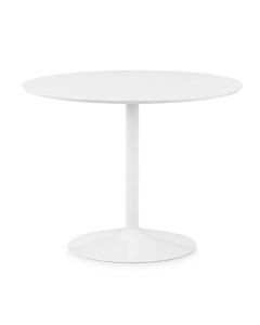 Blanco Round Wooden Dining Table In White