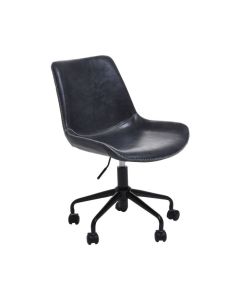 Bloomberg Faux Leather Home And Office Chair In Grey