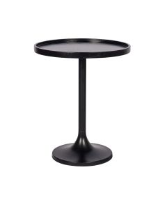Blythe Round Metal Lamp Table In Black