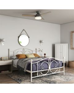 Bombay Metal Double Bed In White