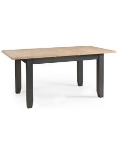 Bordeaux Extending Wooden Dining Table In Dark Grey