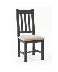 Bordeaux Wooden Dining Chair In Dark Grey